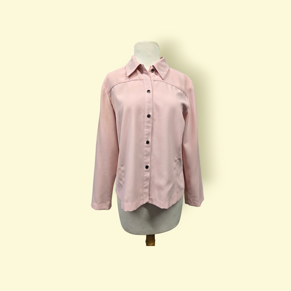 Vintage Pink Button-Up Jacket